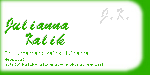 julianna kalik business card